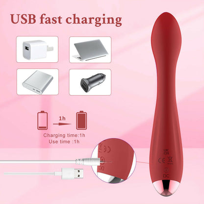 Rabbit Vibrator with Dual Motors – 10 Vibration Modes, USB Charging, Silicone Clitoral & G-Spot Stimulator