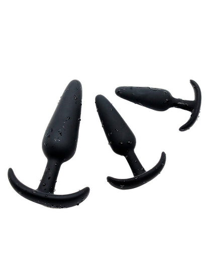 Silicone Anal Plug Training Set – 3 Sizes Butt Plugs for Beginners & Advanced Users | Prostate & G-Spot Stimulation | Safe & Comfortable Design
