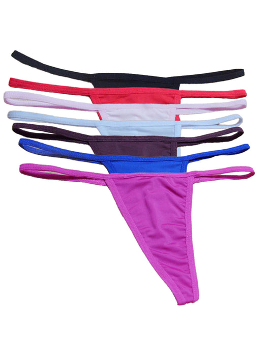7-Pack Women's Cotton Thongs – Breathable, Soft & Comfortable Fit