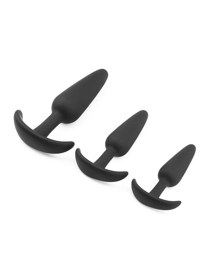 Silicone Anal Plug Training Set – 3 Sizes Butt Plugs for Beginners & Advanced Users | Prostate & G-Spot Stimulation | Safe & Comfortable Design