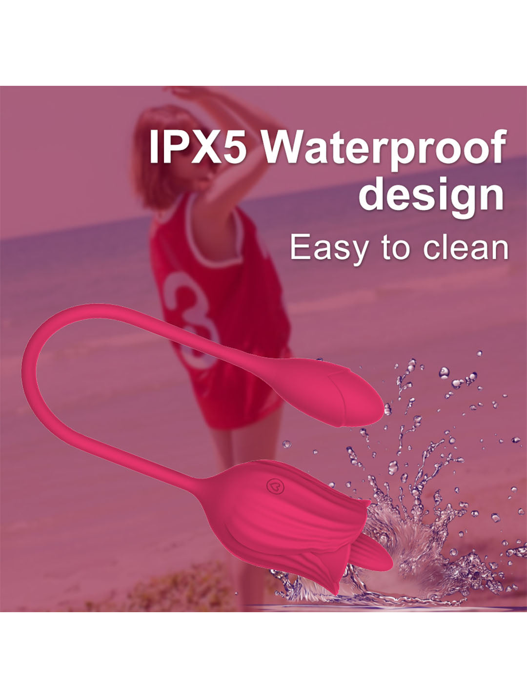 【-50%：$29.4 with Free Shipping!】Best Rose Vibrator for Women – 10 Modes Tongue Licking & Rotating G-Spot Clitoral Stimulator