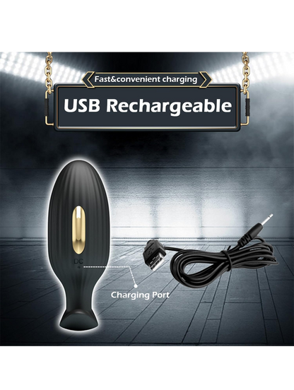 App-Controlled Electric Shock Anal Plug – 12 Vibration Luxury Butt Plug for Men, Women & Couples