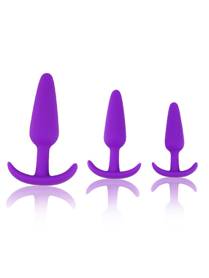 Silicone Anal Plug Training Set – 3 Sizes Butt Plugs for Beginners & Advanced Users | Prostate & G-Spot Stimulation | Safe & Comfortable Design