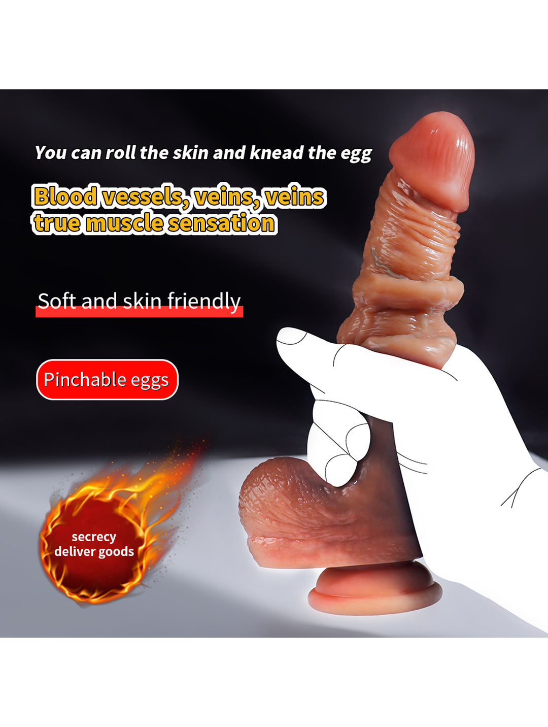 suction cup dildos​ You can roll the skin and knead the egg