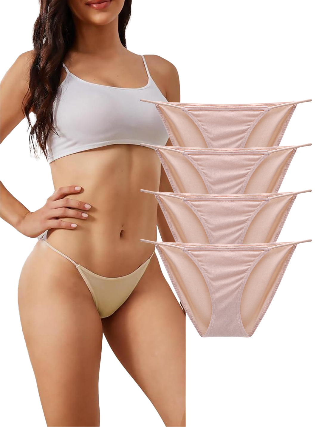 4-Pack Women's Modal Bikini Panties – Breathable, Sexy & Ultra-Soft