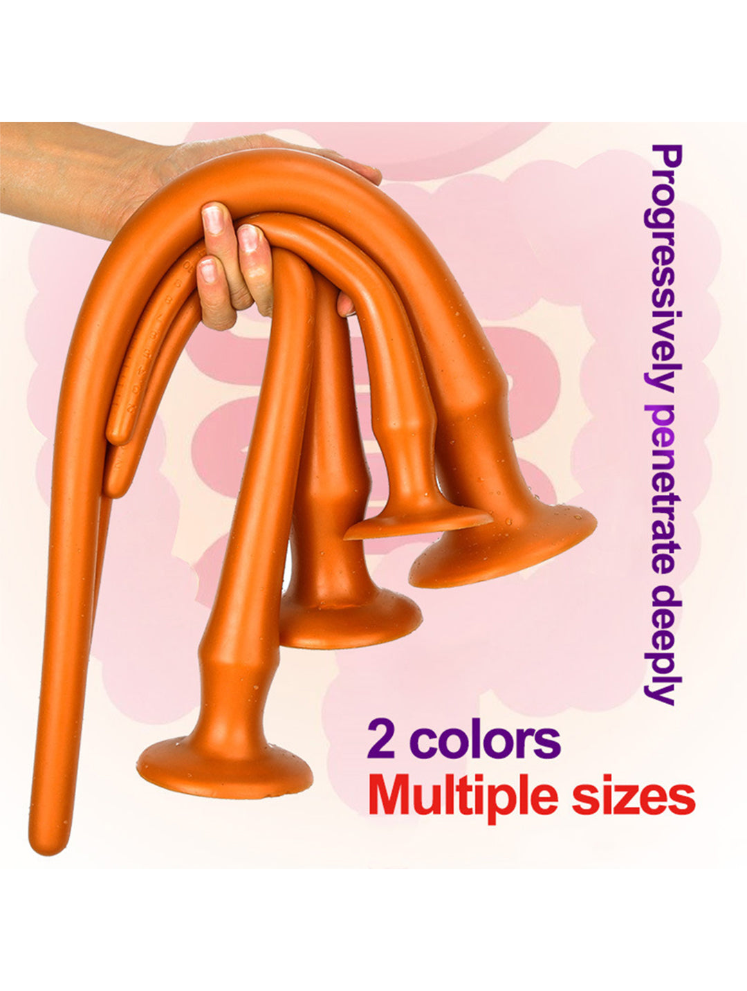 Ultra Long Flexible Silicone Anal Plug – Super Long Butt Plug with Graduated Depth Control