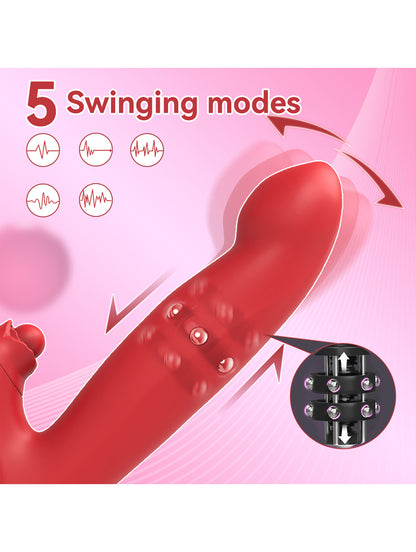 G Spot Vibrators，G Spot Stimulation，female rose toys，dildo vibrators，Female Sex Toys，Automatic Thrusting Vibrating Swing Machine Female Masturbation Device