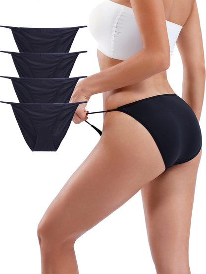 4-Pack Women's Modal Bikini Panties – Breathable, Sexy & Ultra-Soft