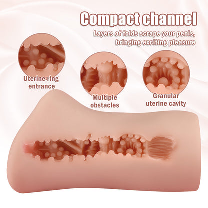 Megan Salinas Pornstar Pocket Pussy – Realistic Vagina Textured Male Masturbator, Open-Ended Pussy Stroker for Intense Solo Play