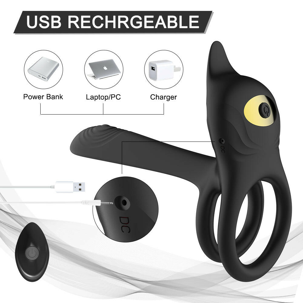 Best Vibrating Penis Ring for Couples – Wireless Remote Cock Ring with Prostate Vibrator