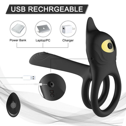 Best Vibrating Penis Ring for Couples – Wireless Remote Cock Ring with Prostate Vibrator