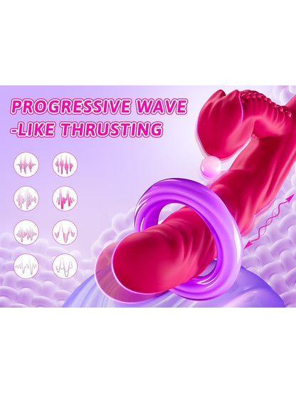 Thrusting Dragon Dildo | 5 Vibration Modes & Clitoral Stimulator