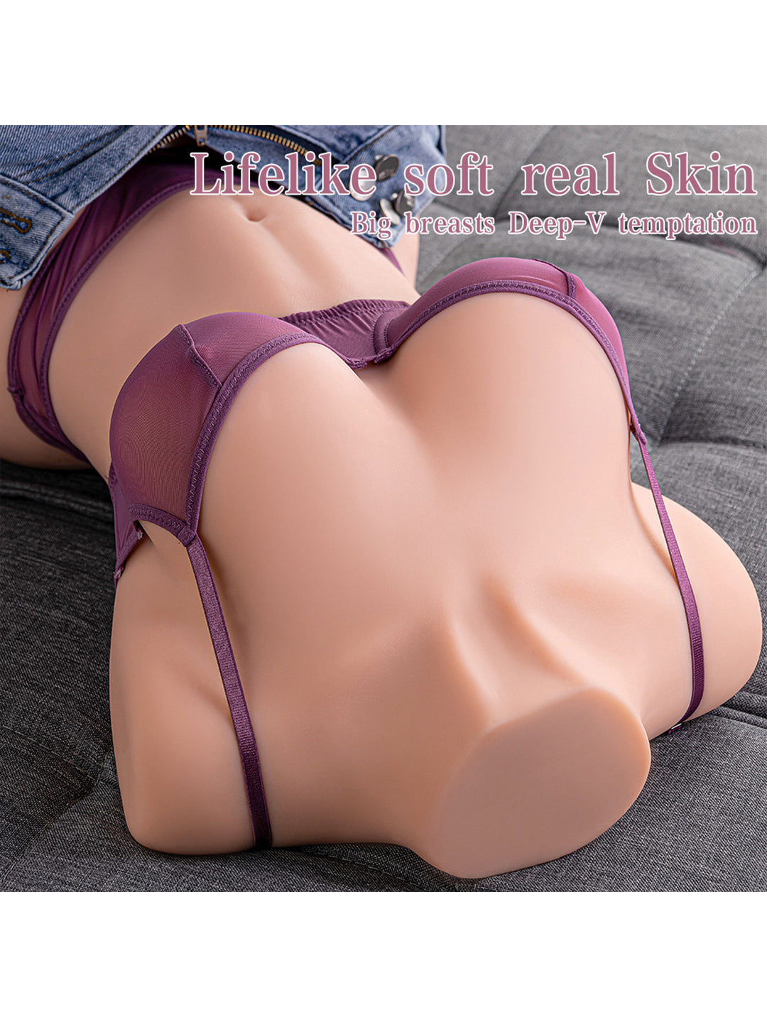 42.99LB Life Size Love Doll – Realistic TPR Male Sex Toy with Dual Openings
