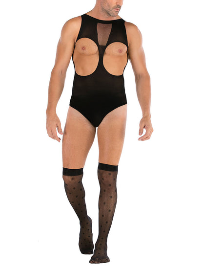 35 Styles Men’s Lace Lingerie – See Through Fishnet Bodysuit, Jumpsuit, Mini Dress Clubwear