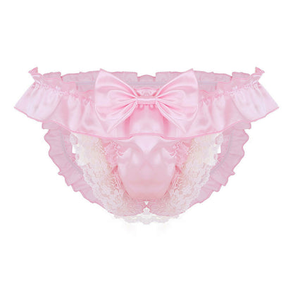 Sexy butt men's underwear thong underwear briefs lace low waist thong