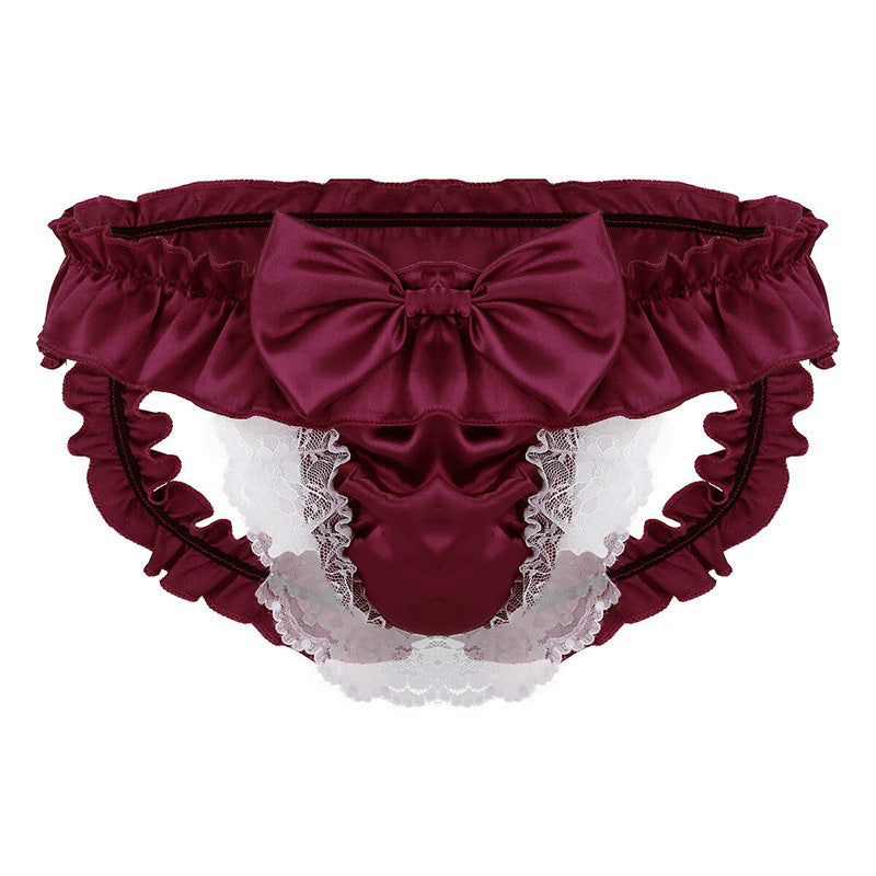 Sexy butt men's underwear thong underwear briefs lace low waist thong