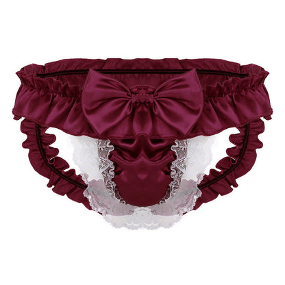 Sexy butt men's underwear thong underwear briefs lace low waist thong