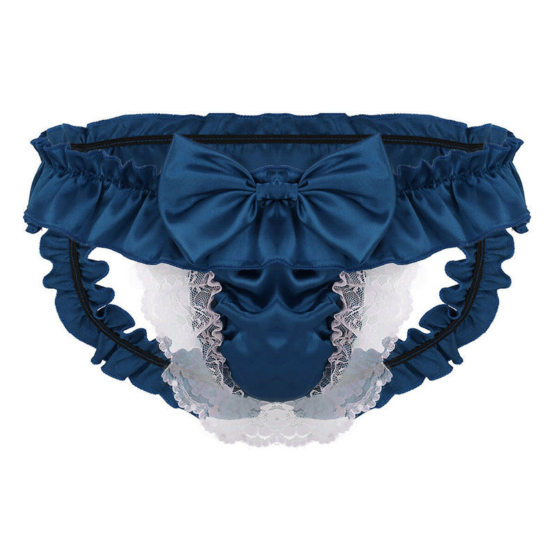 Sexy butt men's underwear thong underwear briefs lace low waist thong