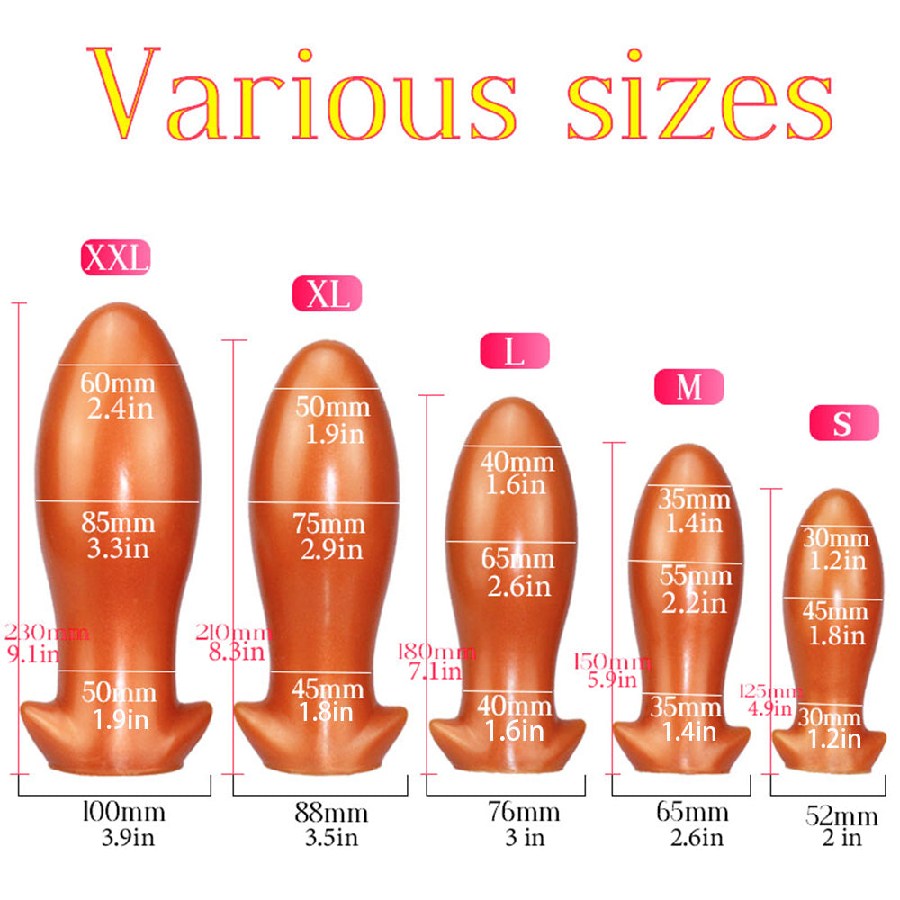 Large butt plugs Trainer, Oversize Liquid Silicone Anal Plug Prostate Massage Anus Dilator Anal Ball