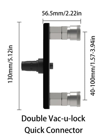 Double Vac-u-lock quick connector for seamless compatibility with the Buy Sex Machine and Sexobot X8 accessories.