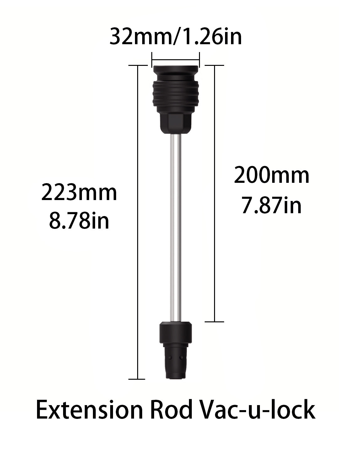 Extension rod Vac-u-lock adapter for extending your Buy Sex Machine setup with added flexibility.