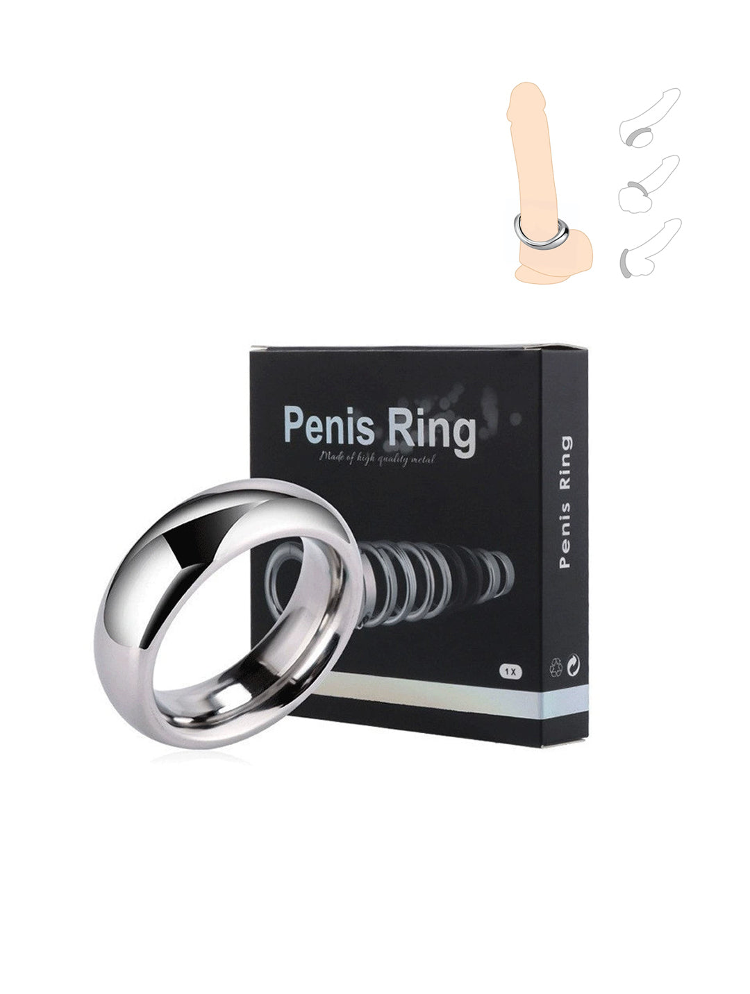 Stainless Steel Cock Ring – Metal Penis Ring, Ejaculation Control Ring & BDSM Accessory