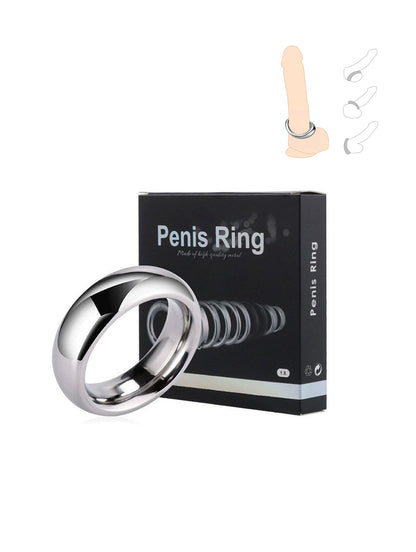 Stainless Steel Cock Ring – Metal Penis Ring, Ejaculation Control Ring & BDSM Accessory
