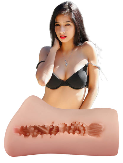 Megan Salinas Pornstar Pocket Pussy – Realistic Vagina Textured Male Masturbator, Open-Ended Pussy Stroker for Intense Solo Play