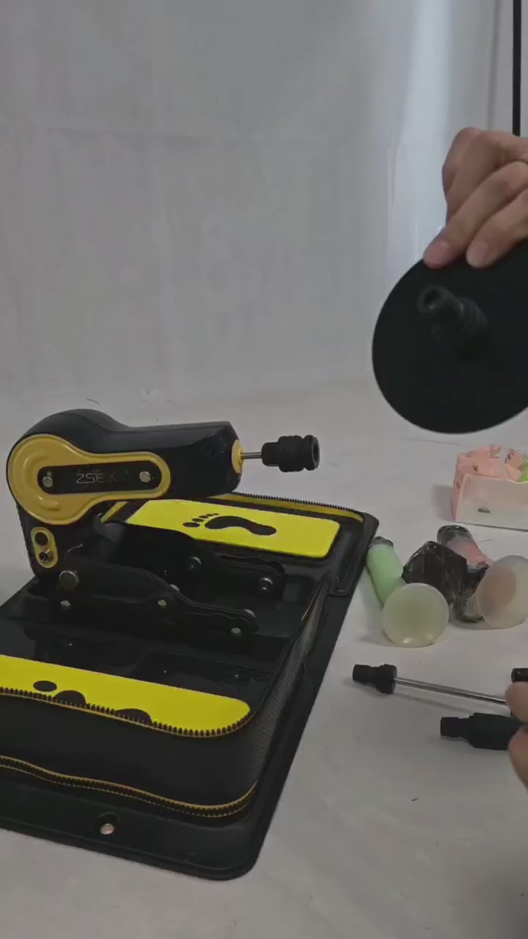 Introduction video thumbnail of Buy Sex Machine, Sexobot with Vibrating ThickDildo accessories showcasing powerful features and compatibility.