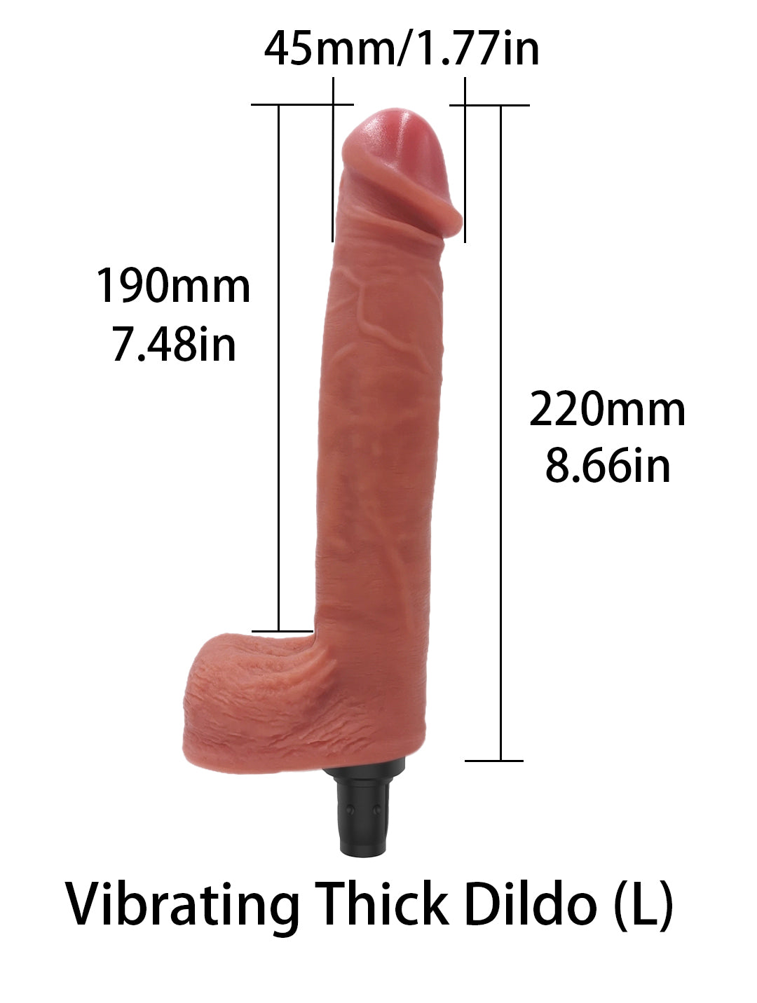 Vibrating ThickDildo (L) for Sexobot, a large-sized accessory with powerful vibrations, perfect for versatile play and enhanced satisfaction.