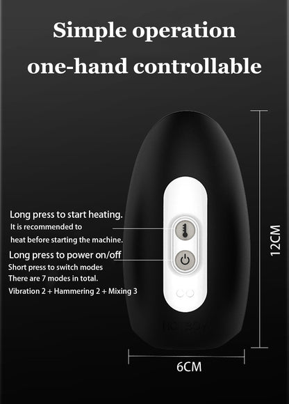 Thor Heated & Vibrating Male Masturbator – Discreet Pulse Penis Vibrator for Men, Stamina Training Masturbator